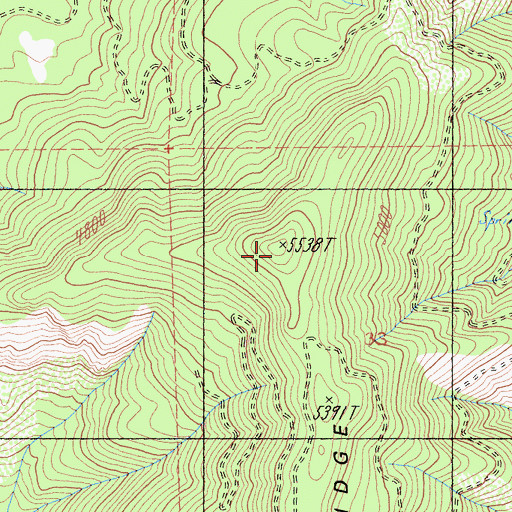 Topographic Map of Hayden Ridge, CA