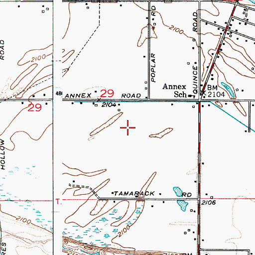 Topographic Map of Annex Census Designated Place, OR