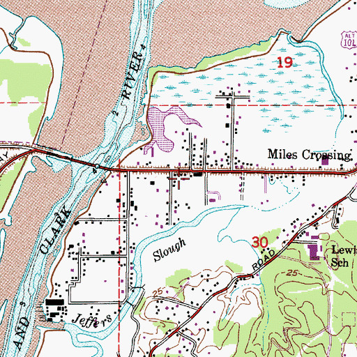 Topographic Map of Jeffers Gardens Census Designated Place, OR