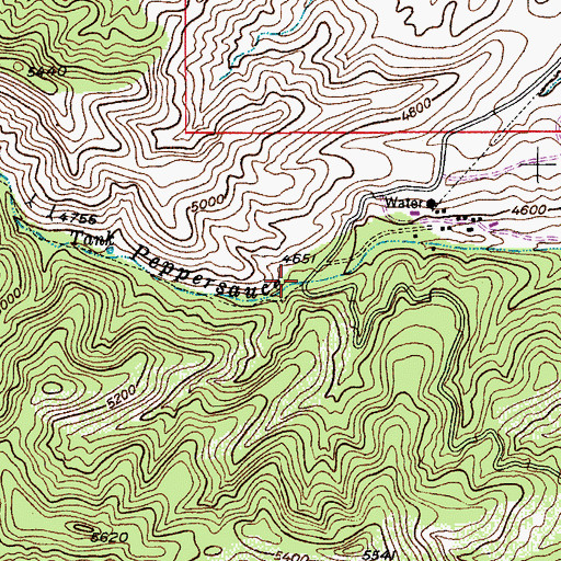 Topographic Map of Peppersauce Group Campground, AZ