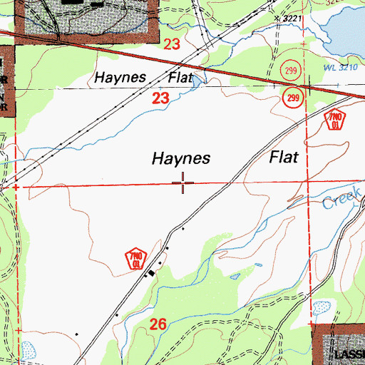 Topographic Map of Haynes Flat, CA