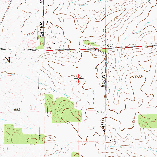 Topographic Map of Eau Claire Orchard, WI