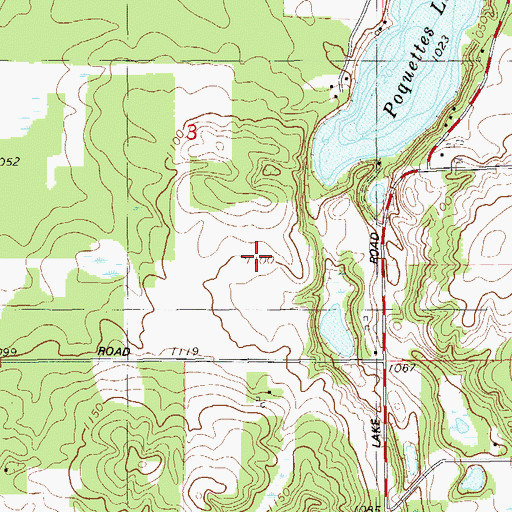 Topographic Map of Poquette Lake Orchard, WI