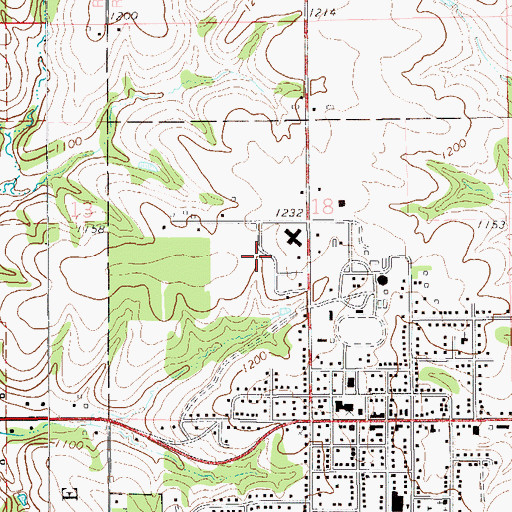 Topographic Map of Evergreen Estates, WI