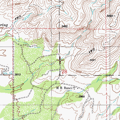 Topographic Map of Agua Caliente Hill Trailhead, AZ