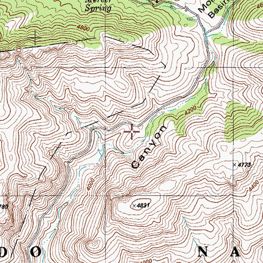 Topographic Map of Molino Canyon Vista, AZ