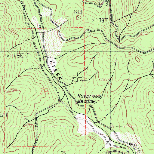 Topographic Map of Haypress Meadow, CA