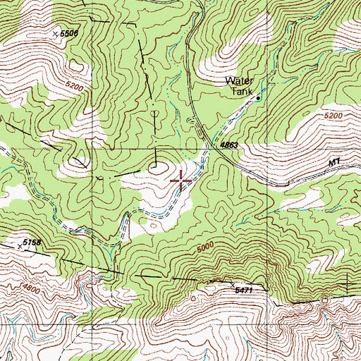 Topographic Map of Gordon Hirabayashi Campground, AZ