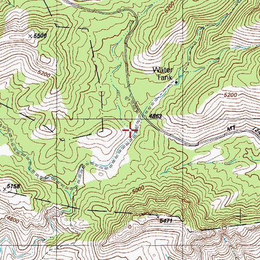 Topographic Map of Molino Basin Prison Camp Trailhead, AZ