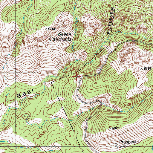Topographic Map of Seven Cataracts Vista, AZ