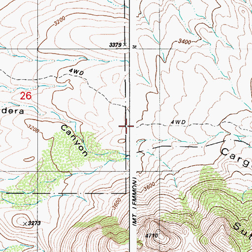 Topographic Map of Sutherland Trailhead, AZ