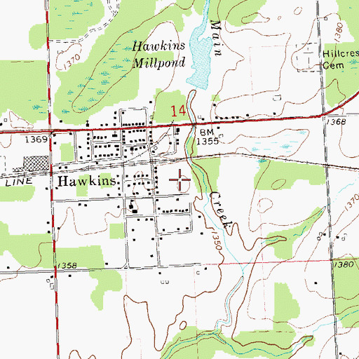 Topographic Map of Riverside Estates, WI