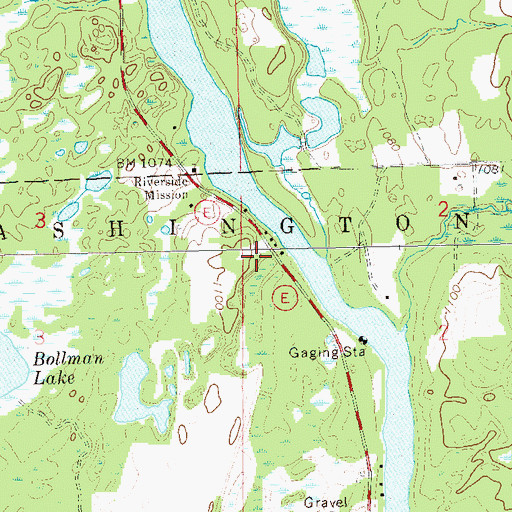 Topographic Map of Rivers Edge, WI