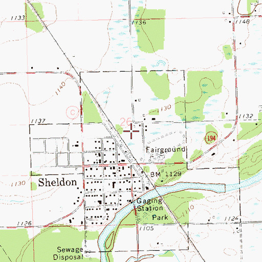 Topographic Map of Sheldon Estates, WI