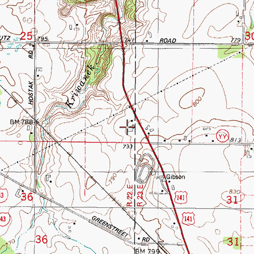 Topographic Map of Am-En Dairy, WI