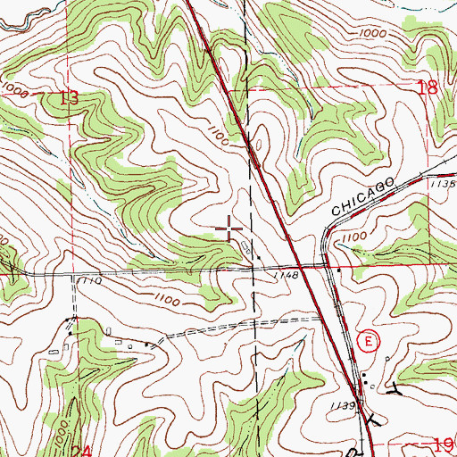 Topographic Map of Orthridge Farms, WI