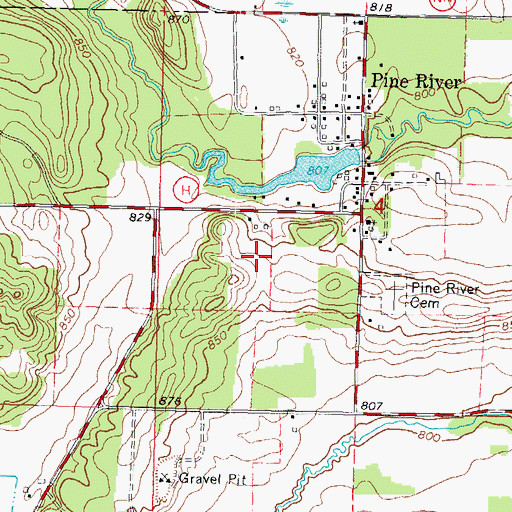 Topographic Map of Sorenson Hillview Jersey Farm, WI