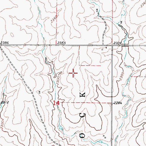 Topographic Map of Cattleman's Choice Feedyard, OK