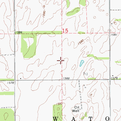 Topographic Map of Wheeler Brothers Feedyard, OK