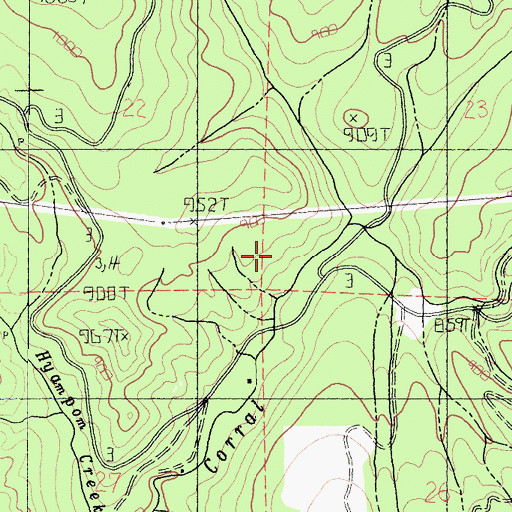 Topographic Map of Hayshed Creek, CA