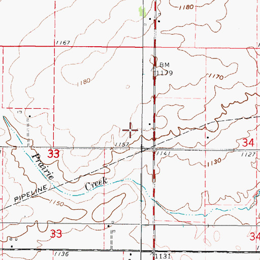 Topographic Map of King Feedlot, IA
