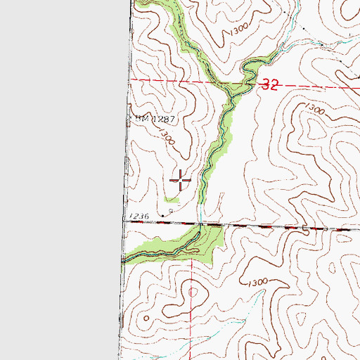 Topographic Map of Kuhn Farms, IA