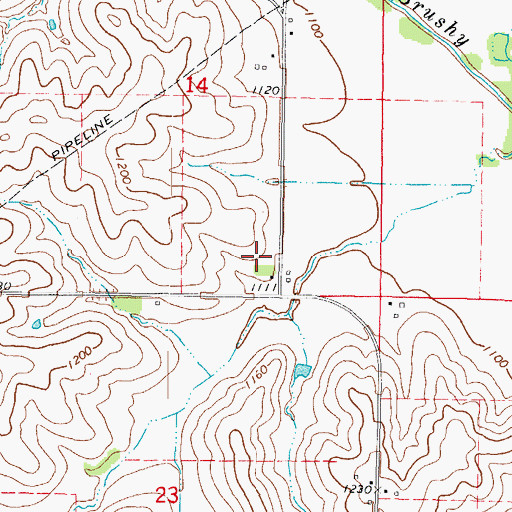 Topographic Map of Menefee Feedlot, IA