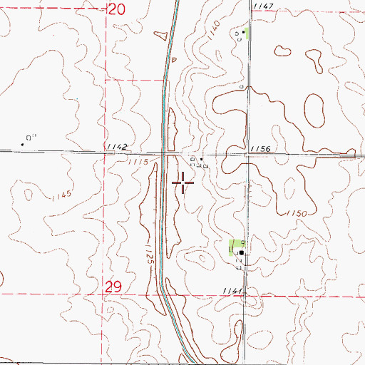Topographic Map of Sebby Farm, IA