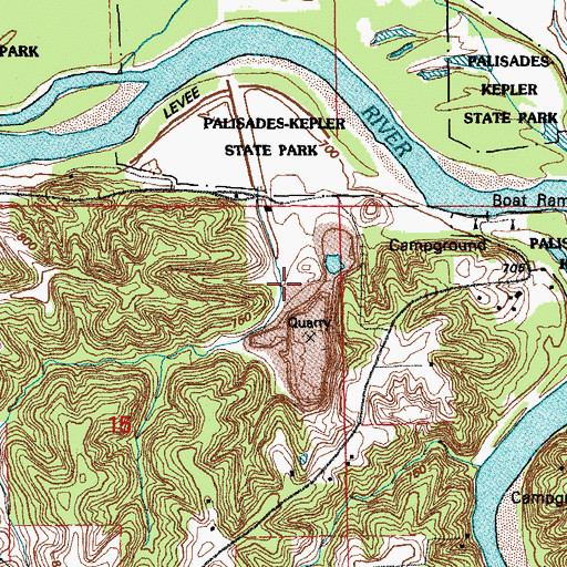 Topographic Map of Cedar Rapids Quarry, IA