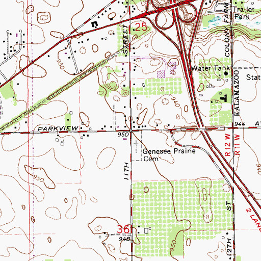 Topographic Map of Harris Family Historical Marker, MI