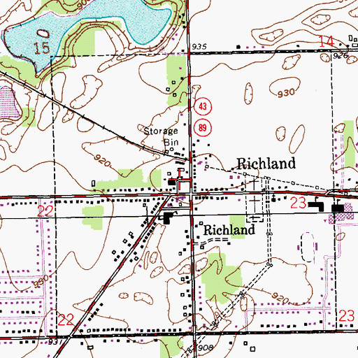Topographic Map of First Presbyterian Church Historical Marker, MI