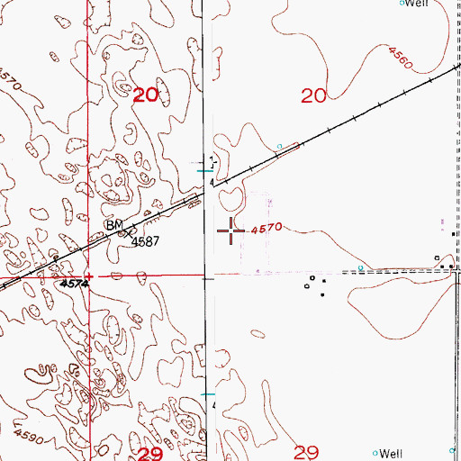 Topographic Map of English Feedlots, CO