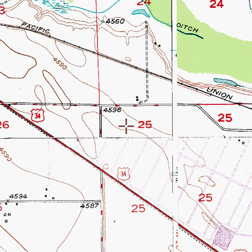 Topographic Map of Kuner Feedlot, CO