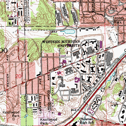 Topographic Map of Everett Tower, MI