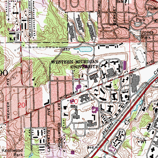 Topographic Map of Fetzer Center, MI