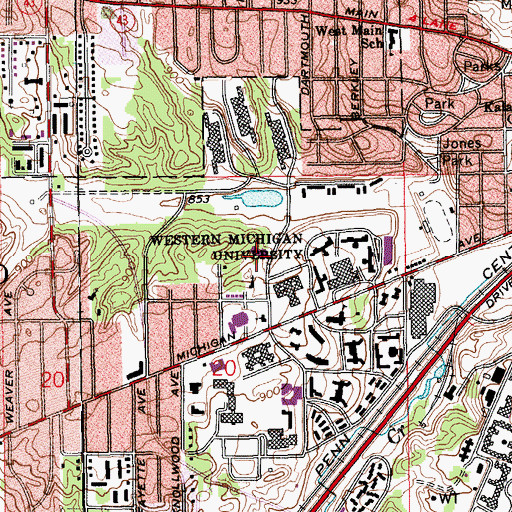 Topographic Map of Sindecuse Health Center, MI