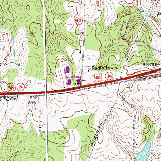 Topographic Map of Cornerstone Christian Academy, VA