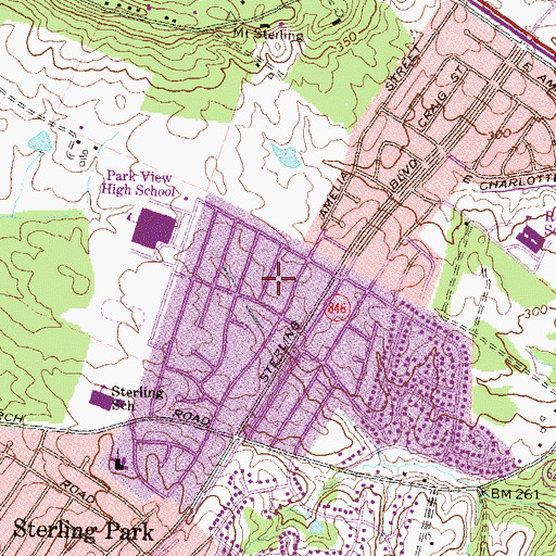 Topographic Map of Christ Chapel African Methodist Episcopal Church, VA