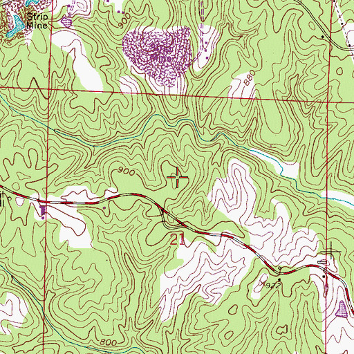 Topographic Map of Ayers Cemetery, AL