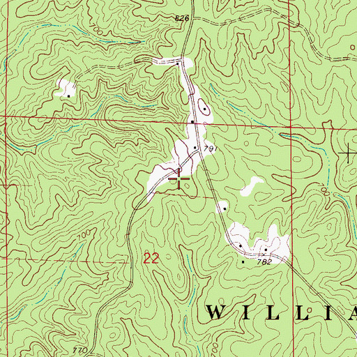 Topographic Map of Cooper Cemetery, AL