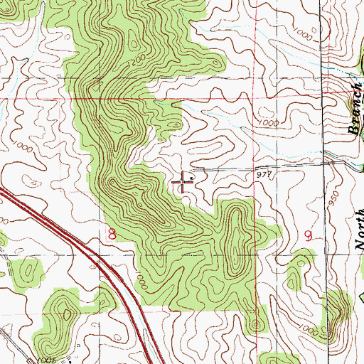 Topographic Map of Cain's Orchard, WI
