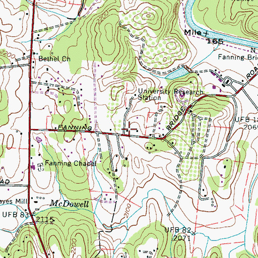 Topographic Map of Looking Glass Montessori School - Rosman, NC