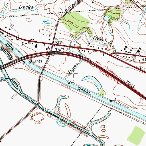 Topographic Map of Whitesboro High School, NY