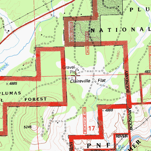 Topographic Map of Mabie Census Designated Place, CA