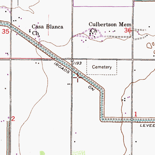 Topographic Map of Casa Blanca Census Designated Place, AZ