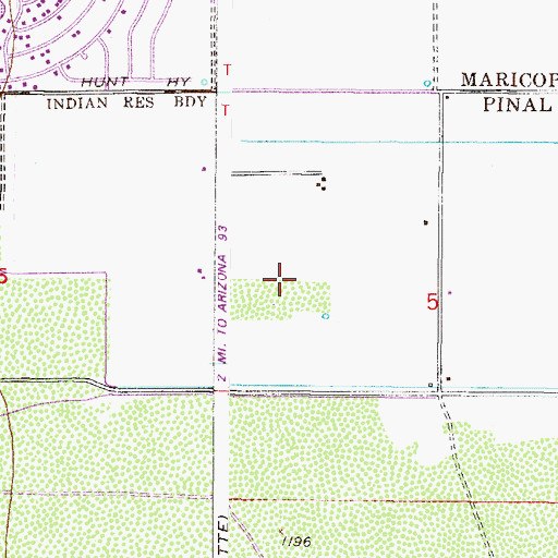 Topographic Map of Goodyear Village Census Designated Place, AZ