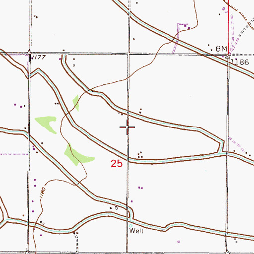 Topographic Map of Wet Camp Village Census Designated Place, AZ