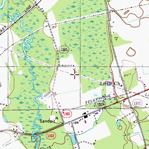 Topographic Map of Thunder Park, NC