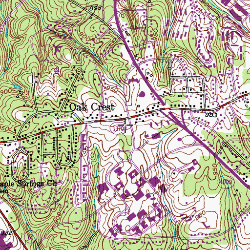 Topographic Map of Spry Soccer Stadium, NC