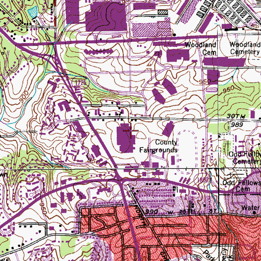 Topographic Map of Lawrence Joel Veterans Memorial Coliseum, NC